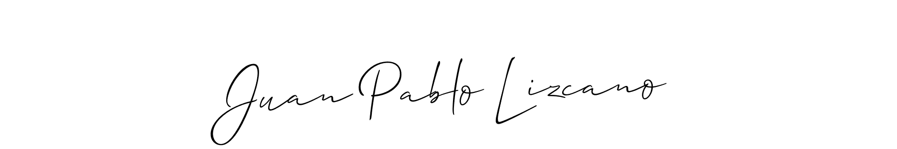 Similarly Allison_Script is the best handwritten signature design. Signature creator online .You can use it as an online autograph creator for name Juan Pablo Lizcano. Juan Pablo Lizcano signature style 2 images and pictures png