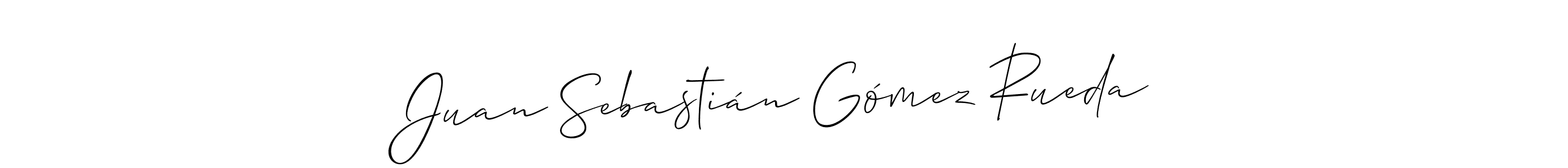 How to Draw Juan Sebastián Gómez Rueda signature style? Allison_Script is a latest design signature styles for name Juan Sebastián Gómez Rueda. Juan Sebastián Gómez Rueda signature style 2 images and pictures png