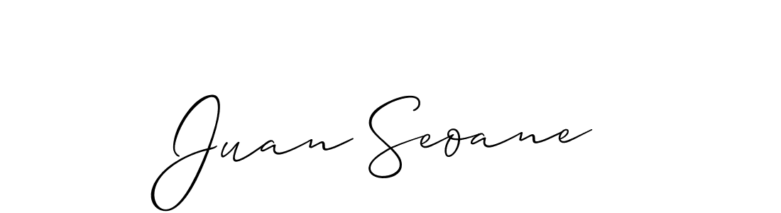 Allison_Script is a professional signature style that is perfect for those who want to add a touch of class to their signature. It is also a great choice for those who want to make their signature more unique. Get Juan Seoane name to fancy signature for free. Juan Seoane signature style 2 images and pictures png