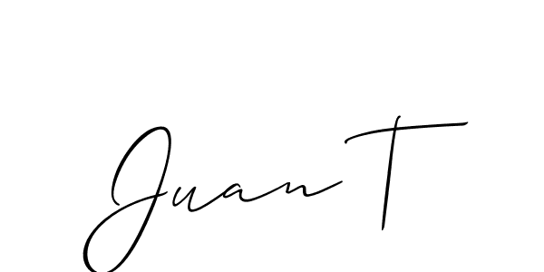 Also You can easily find your signature by using the search form. We will create Juan T name handwritten signature images for you free of cost using Allison_Script sign style. Juan T signature style 2 images and pictures png
