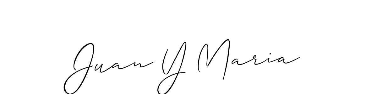 Also we have Juan Y Maria name is the best signature style. Create professional handwritten signature collection using Allison_Script autograph style. Juan Y Maria signature style 2 images and pictures png