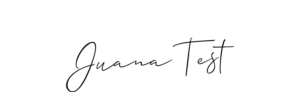 Similarly Allison_Script is the best handwritten signature design. Signature creator online .You can use it as an online autograph creator for name Juana Test. Juana Test signature style 2 images and pictures png