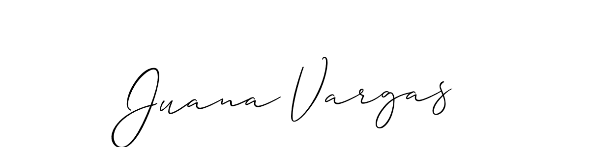 Use a signature maker to create a handwritten signature online. With this signature software, you can design (Allison_Script) your own signature for name Juana Vargas. Juana Vargas signature style 2 images and pictures png