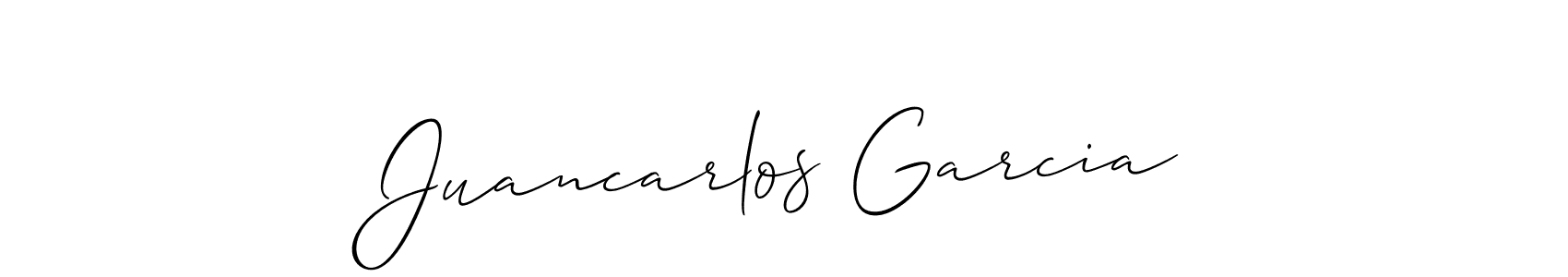 Make a beautiful signature design for name Juancarlos Garcia. With this signature (Allison_Script) style, you can create a handwritten signature for free. Juancarlos Garcia signature style 2 images and pictures png