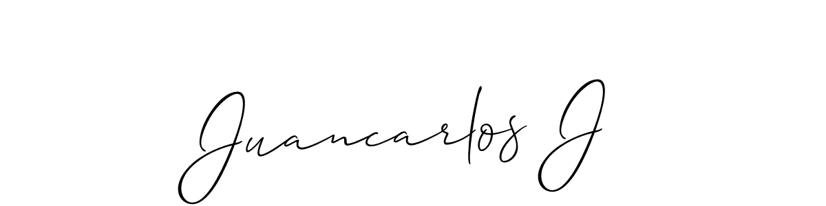 Make a short Juancarlos J signature style. Manage your documents anywhere anytime using Allison_Script. Create and add eSignatures, submit forms, share and send files easily. Juancarlos J signature style 2 images and pictures png