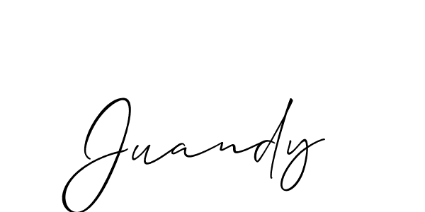 You should practise on your own different ways (Allison_Script) to write your name (Juandy) in signature. don't let someone else do it for you. Juandy signature style 2 images and pictures png