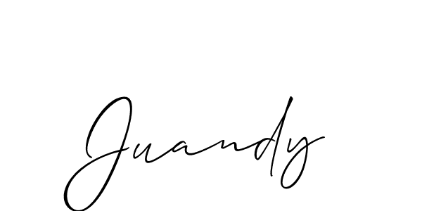 How to make Juandy signature? Allison_Script is a professional autograph style. Create handwritten signature for Juandy name. Juandy signature style 2 images and pictures png