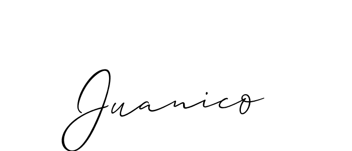 How to make Juanico name signature. Use Allison_Script style for creating short signs online. This is the latest handwritten sign. Juanico signature style 2 images and pictures png