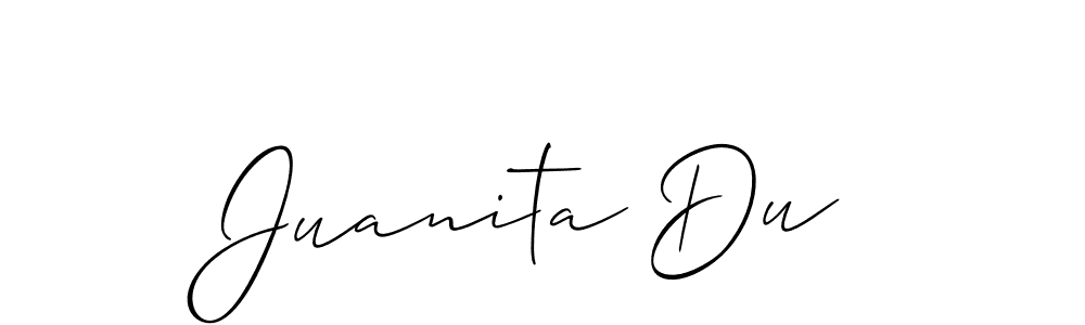 Once you've used our free online signature maker to create your best signature Allison_Script style, it's time to enjoy all of the benefits that Juanita Du name signing documents. Juanita Du signature style 2 images and pictures png