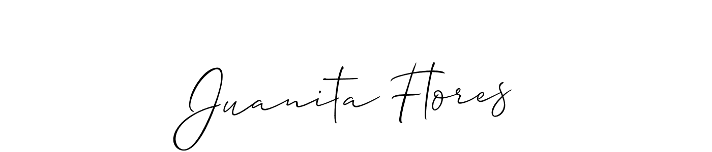 if you are searching for the best signature style for your name Juanita Flores. so please give up your signature search. here we have designed multiple signature styles  using Allison_Script. Juanita Flores signature style 2 images and pictures png