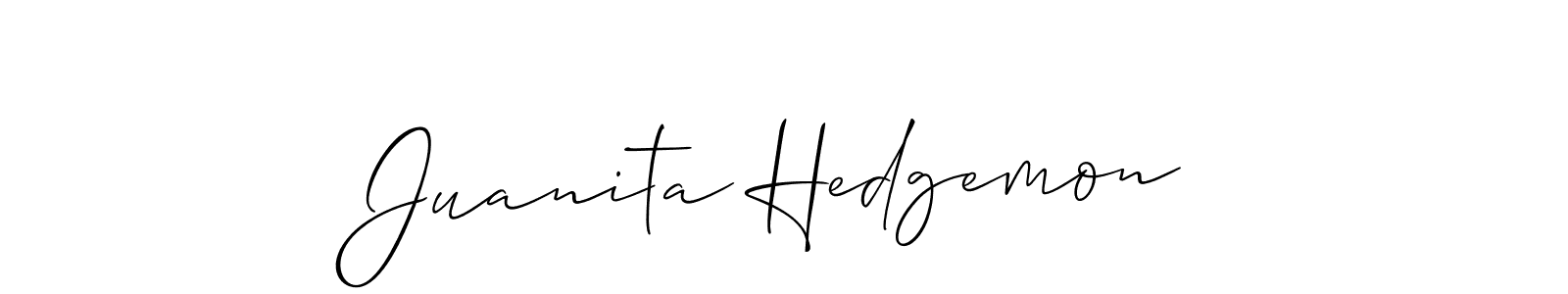 Once you've used our free online signature maker to create your best signature Allison_Script style, it's time to enjoy all of the benefits that Juanita Hedgemon name signing documents. Juanita Hedgemon signature style 2 images and pictures png