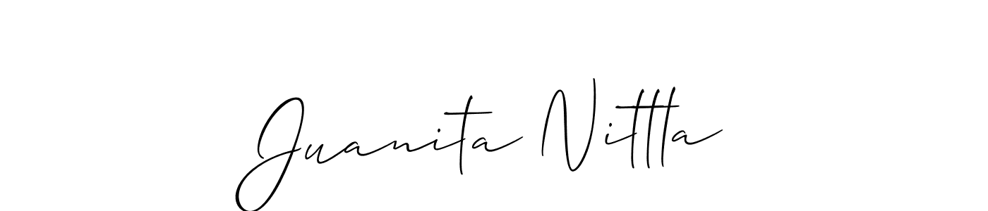 Best and Professional Signature Style for Juanita Nittla. Allison_Script Best Signature Style Collection. Juanita Nittla signature style 2 images and pictures png