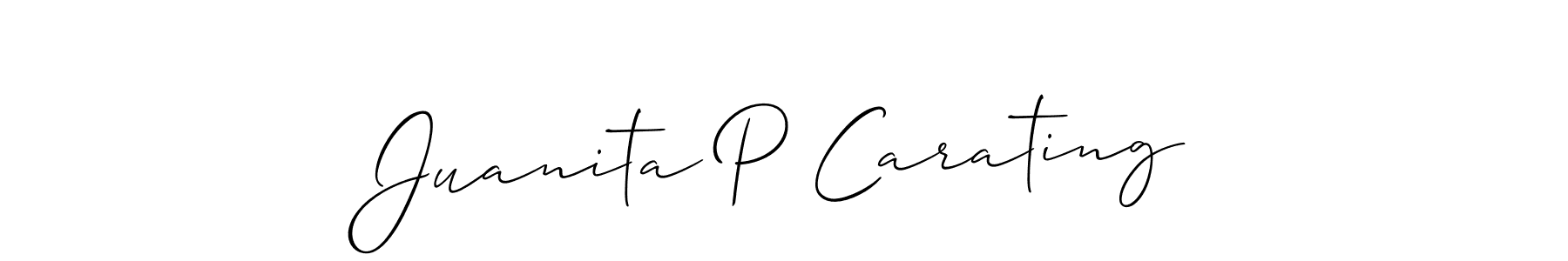 Also we have Juanita P Carating name is the best signature style. Create professional handwritten signature collection using Allison_Script autograph style. Juanita P Carating signature style 2 images and pictures png