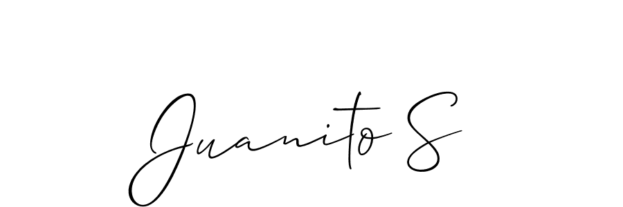 You can use this online signature creator to create a handwritten signature for the name Juanito S. This is the best online autograph maker. Juanito S signature style 2 images and pictures png