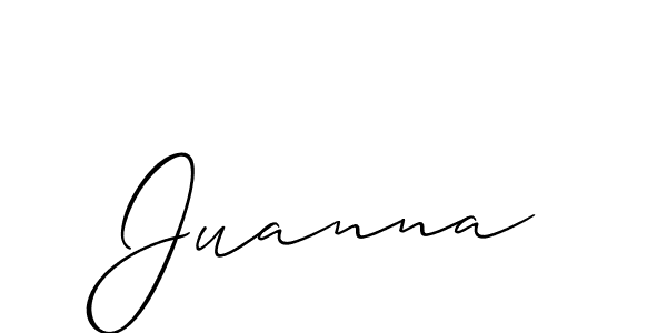 You should practise on your own different ways (Allison_Script) to write your name (Juanna) in signature. don't let someone else do it for you. Juanna signature style 2 images and pictures png