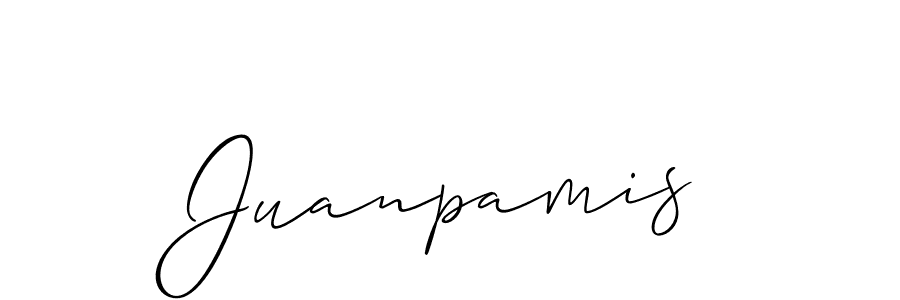 This is the best signature style for the Juanpamis name. Also you like these signature font (Allison_Script). Mix name signature. Juanpamis signature style 2 images and pictures png