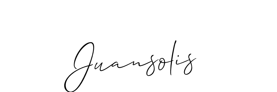 Also we have Juansolis name is the best signature style. Create professional handwritten signature collection using Allison_Script autograph style. Juansolis signature style 2 images and pictures png