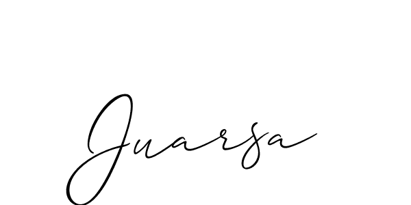 Use a signature maker to create a handwritten signature online. With this signature software, you can design (Allison_Script) your own signature for name Juarsa. Juarsa signature style 2 images and pictures png