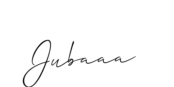 Make a beautiful signature design for name Jubaaa. With this signature (Allison_Script) style, you can create a handwritten signature for free. Jubaaa signature style 2 images and pictures png