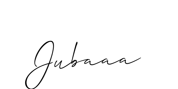 Make a beautiful signature design for name Jubaaa. With this signature (Allison_Script) style, you can create a handwritten signature for free. Jubaaa signature style 2 images and pictures png