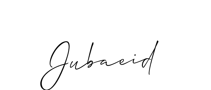 Make a beautiful signature design for name Jubaeid. With this signature (Allison_Script) style, you can create a handwritten signature for free. Jubaeid signature style 2 images and pictures png