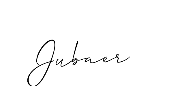 It looks lik you need a new signature style for name Jubaer. Design unique handwritten (Allison_Script) signature with our free signature maker in just a few clicks. Jubaer signature style 2 images and pictures png