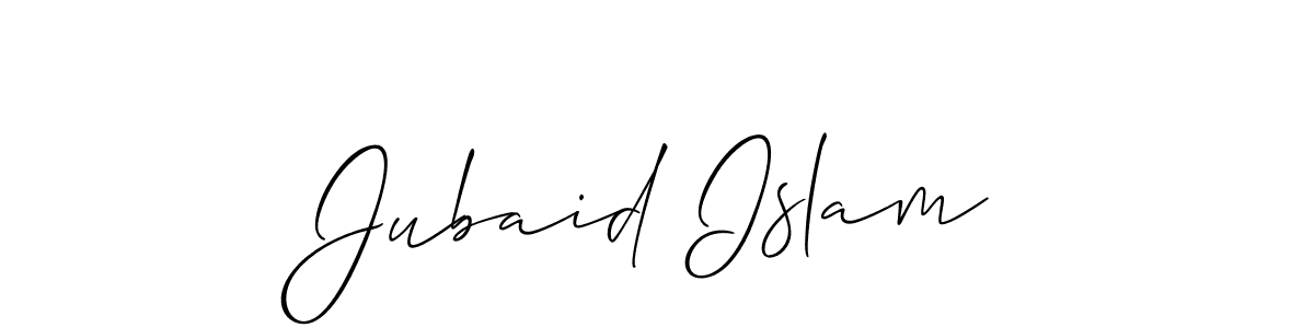 How to make Jubaid Islam signature? Allison_Script is a professional autograph style. Create handwritten signature for Jubaid Islam name. Jubaid Islam signature style 2 images and pictures png