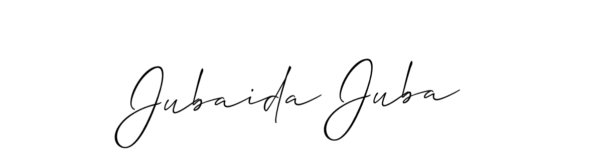 Design your own signature with our free online signature maker. With this signature software, you can create a handwritten (Allison_Script) signature for name Jubaida Juba. Jubaida Juba signature style 2 images and pictures png