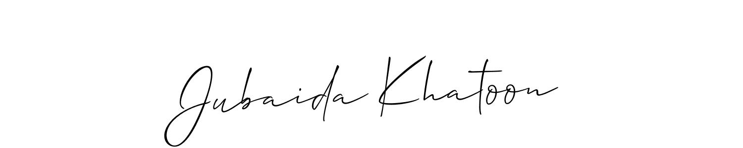 See photos of Jubaida Khatoon official signature by Spectra . Check more albums & portfolios. Read reviews & check more about Allison_Script font. Jubaida Khatoon signature style 2 images and pictures png