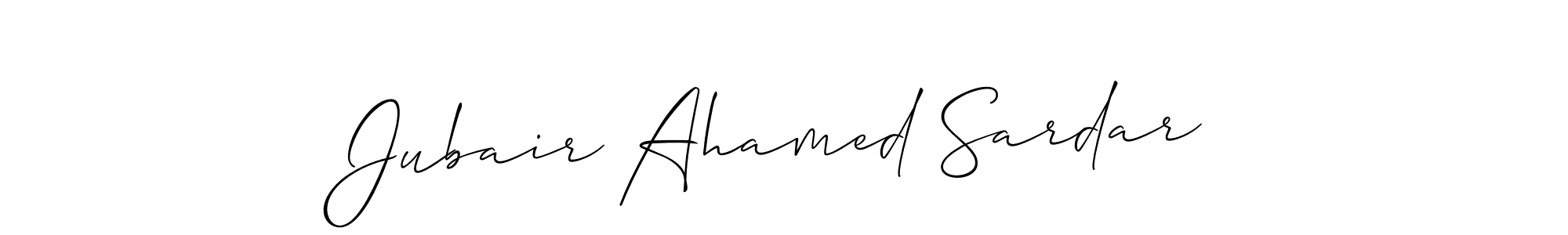 Design your own signature with our free online signature maker. With this signature software, you can create a handwritten (Allison_Script) signature for name Jubair Ahamed Sardar. Jubair Ahamed Sardar signature style 2 images and pictures png
