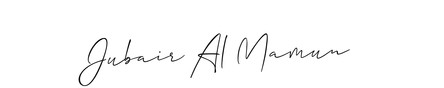 How to Draw Jubair Al Mamun signature style? Allison_Script is a latest design signature styles for name Jubair Al Mamun. Jubair Al Mamun signature style 2 images and pictures png