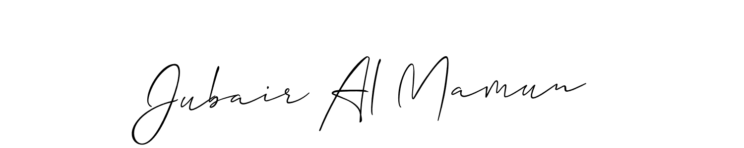 Also You can easily find your signature by using the search form. We will create Jubair Al Mamun name handwritten signature images for you free of cost using Allison_Script sign style. Jubair Al Mamun signature style 2 images and pictures png