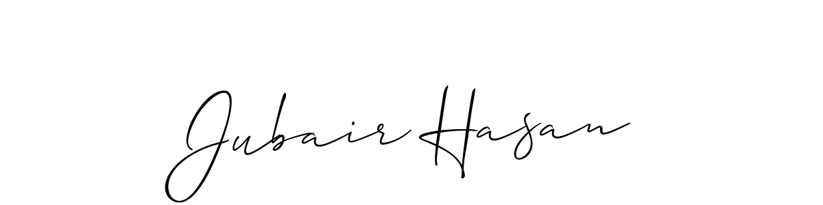 Also You can easily find your signature by using the search form. We will create Jubair Hasan name handwritten signature images for you free of cost using Allison_Script sign style. Jubair Hasan signature style 2 images and pictures png