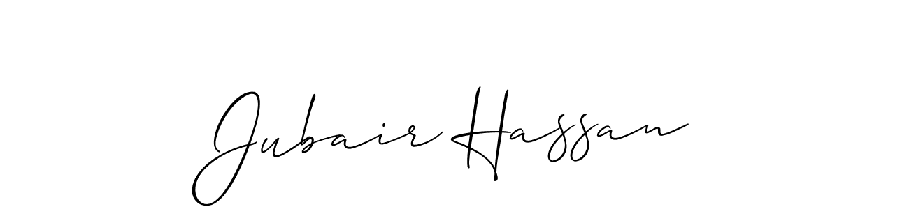 The best way (Allison_Script) to make a short signature is to pick only two or three words in your name. The name Jubair Hassan include a total of six letters. For converting this name. Jubair Hassan signature style 2 images and pictures png