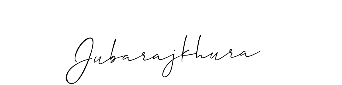 How to make Jubarajkhura name signature. Use Allison_Script style for creating short signs online. This is the latest handwritten sign. Jubarajkhura signature style 2 images and pictures png