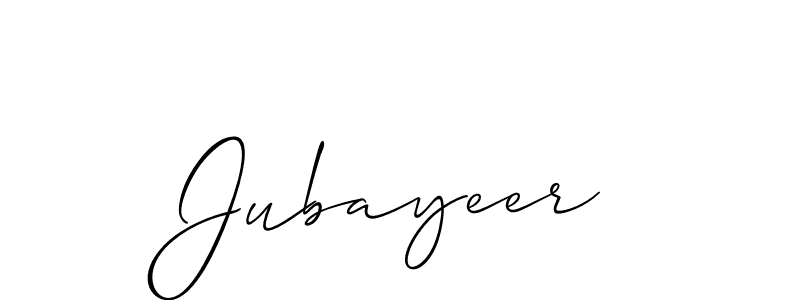 Similarly Allison_Script is the best handwritten signature design. Signature creator online .You can use it as an online autograph creator for name Jubayeer. Jubayeer signature style 2 images and pictures png