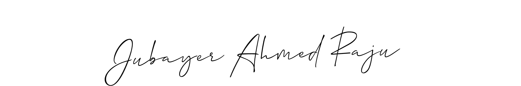 Also we have Jubayer Ahmed Raju name is the best signature style. Create professional handwritten signature collection using Allison_Script autograph style. Jubayer Ahmed Raju signature style 2 images and pictures png