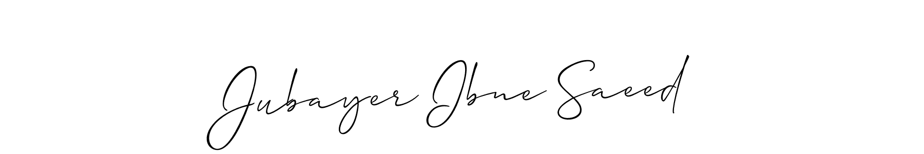 Design your own signature with our free online signature maker. With this signature software, you can create a handwritten (Allison_Script) signature for name Jubayer Ibne Saeed. Jubayer Ibne Saeed signature style 2 images and pictures png