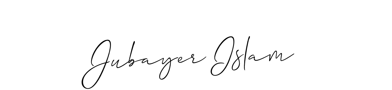 How to make Jubayer Islam signature? Allison_Script is a professional autograph style. Create handwritten signature for Jubayer Islam name. Jubayer Islam signature style 2 images and pictures png