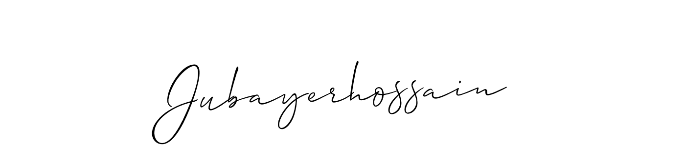 How to make Jubayerhossain signature? Allison_Script is a professional autograph style. Create handwritten signature for Jubayerhossain name. Jubayerhossain signature style 2 images and pictures png