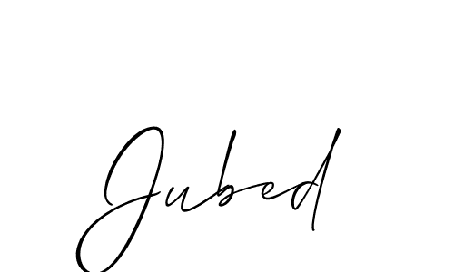 How to Draw Jubed signature style? Allison_Script is a latest design signature styles for name Jubed. Jubed signature style 2 images and pictures png