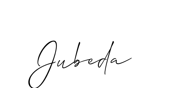 You can use this online signature creator to create a handwritten signature for the name Jubeda. This is the best online autograph maker. Jubeda signature style 2 images and pictures png