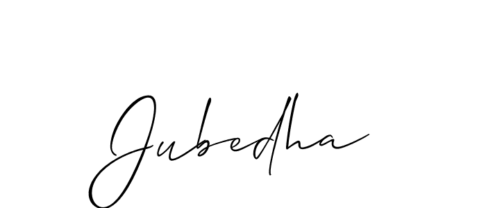 You can use this online signature creator to create a handwritten signature for the name Jubedha. This is the best online autograph maker. Jubedha signature style 2 images and pictures png