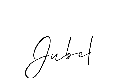 You should practise on your own different ways (Allison_Script) to write your name (Jubel) in signature. don't let someone else do it for you. Jubel signature style 2 images and pictures png