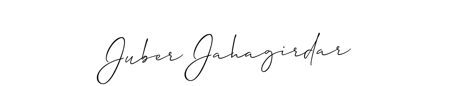 It looks lik you need a new signature style for name Juber Jahagirdar. Design unique handwritten (Allison_Script) signature with our free signature maker in just a few clicks. Juber Jahagirdar signature style 2 images and pictures png