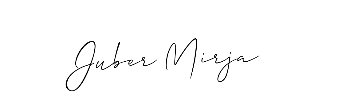 Allison_Script is a professional signature style that is perfect for those who want to add a touch of class to their signature. It is also a great choice for those who want to make their signature more unique. Get Juber Mirja name to fancy signature for free. Juber Mirja signature style 2 images and pictures png