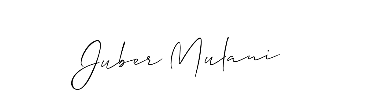 Also You can easily find your signature by using the search form. We will create Juber Mulani name handwritten signature images for you free of cost using Allison_Script sign style. Juber Mulani signature style 2 images and pictures png