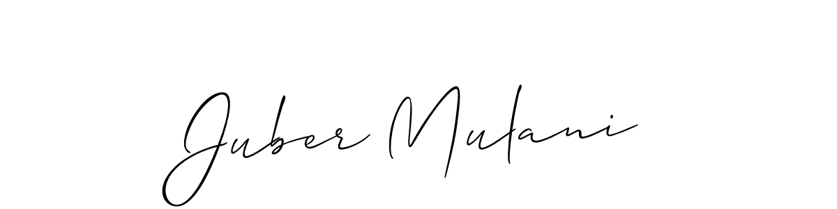 The best way (Allison_Script) to make a short signature is to pick only two or three words in your name. The name Juber Mulani include a total of six letters. For converting this name. Juber Mulani signature style 2 images and pictures png