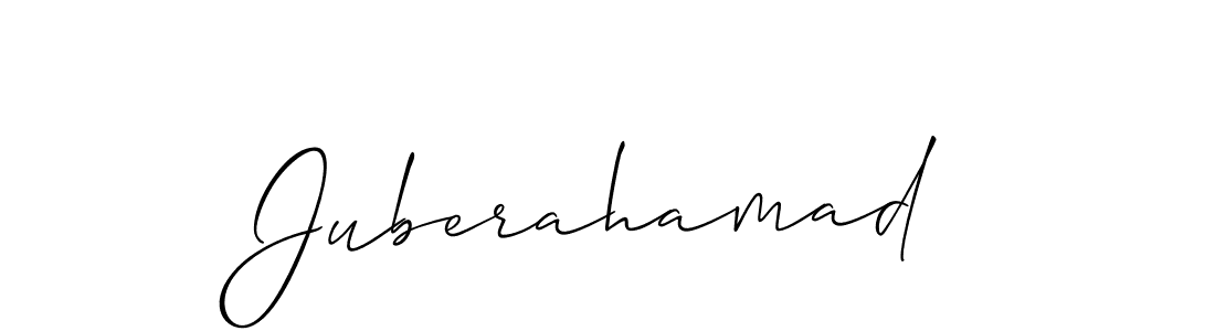 Use a signature maker to create a handwritten signature online. With this signature software, you can design (Allison_Script) your own signature for name Juberahamad. Juberahamad signature style 2 images and pictures png