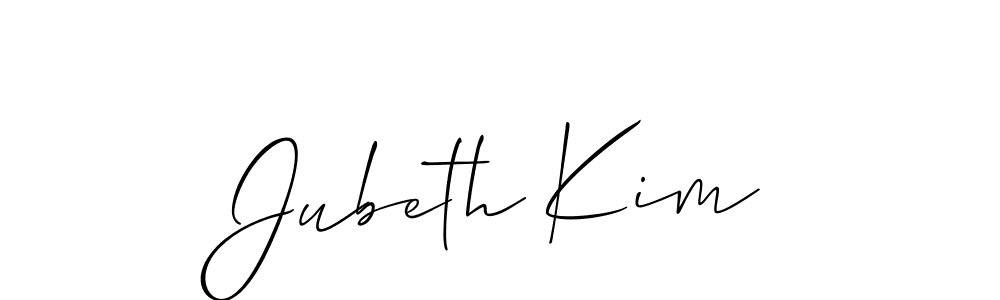 This is the best signature style for the Jubeth Kim name. Also you like these signature font (Allison_Script). Mix name signature. Jubeth Kim signature style 2 images and pictures png